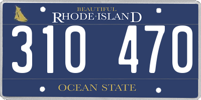 RI license plate 310470