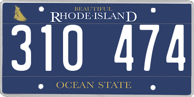 RI license plate 310474