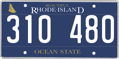 RI license plate 310480