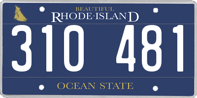RI license plate 310481