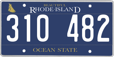 RI license plate 310482