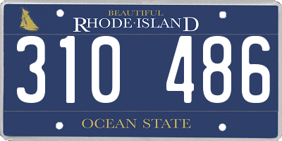 RI license plate 310486