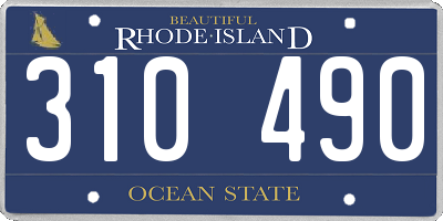 RI license plate 310490