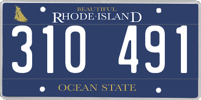 RI license plate 310491