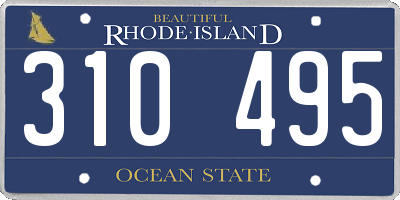 RI license plate 310495