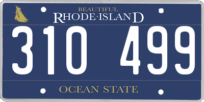 RI license plate 310499