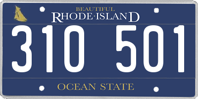 RI license plate 310501