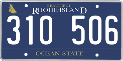 RI license plate 310506