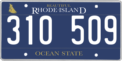 RI license plate 310509