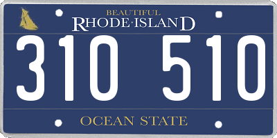 RI license plate 310510