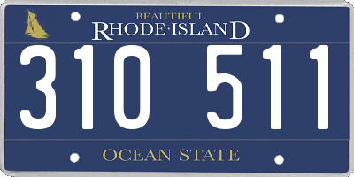 RI license plate 310511