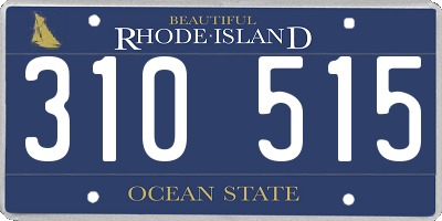 RI license plate 310515
