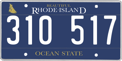 RI license plate 310517