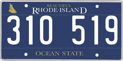 RI license plate 310519