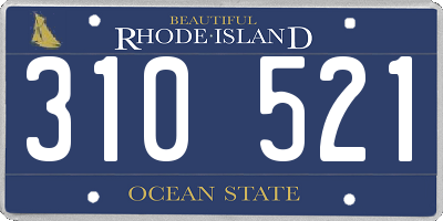 RI license plate 310521