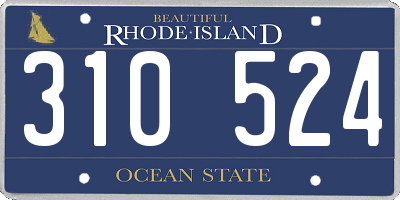 RI license plate 310524