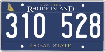 RI license plate 310528