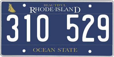 RI license plate 310529