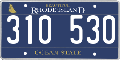 RI license plate 310530