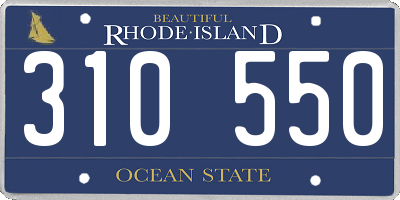 RI license plate 310550