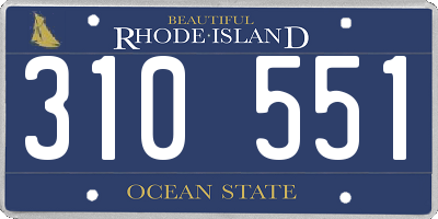 RI license plate 310551