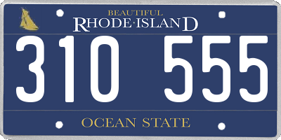 RI license plate 310555