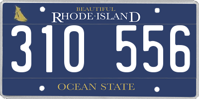 RI license plate 310556