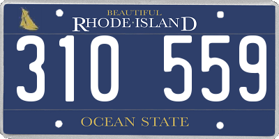 RI license plate 310559