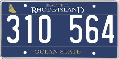 RI license plate 310564