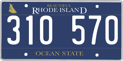 RI license plate 310570