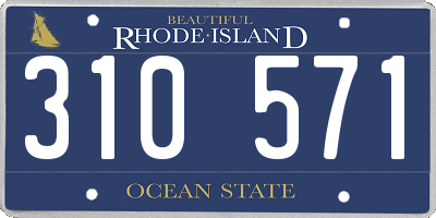 RI license plate 310571