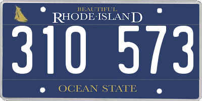 RI license plate 310573