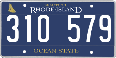 RI license plate 310579