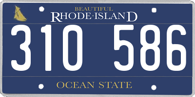 RI license plate 310586