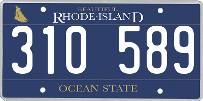 RI license plate 310589