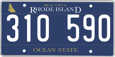 RI license plate 310590