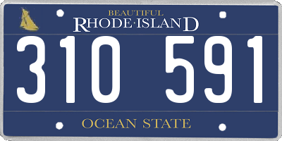 RI license plate 310591