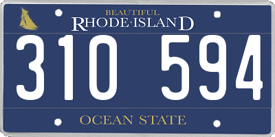 RI license plate 310594