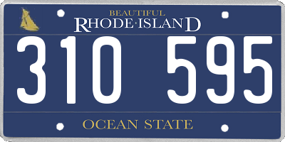 RI license plate 310595