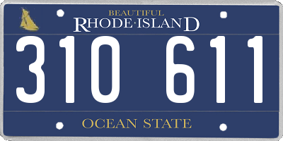 RI license plate 310611
