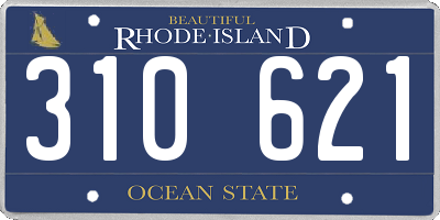 RI license plate 310621
