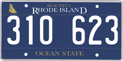 RI license plate 310623