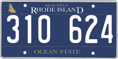 RI license plate 310624