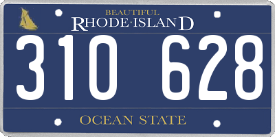 RI license plate 310628
