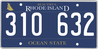 RI license plate 310632