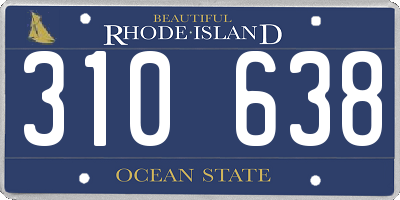 RI license plate 310638