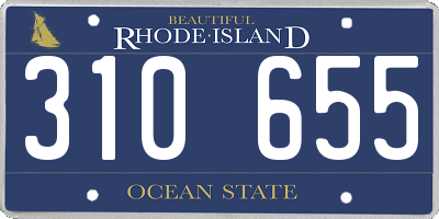 RI license plate 310655