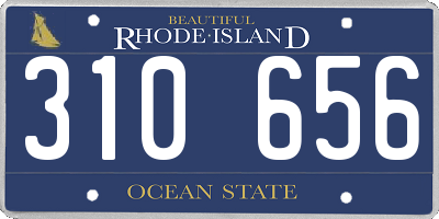 RI license plate 310656