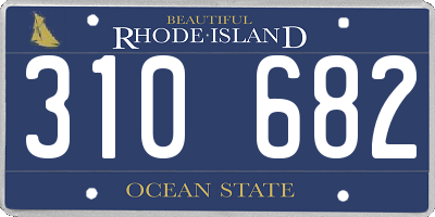 RI license plate 310682