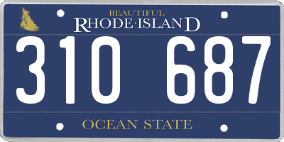 RI license plate 310687